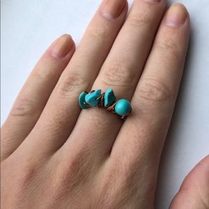 Genuine Turquoise and Copper Ring